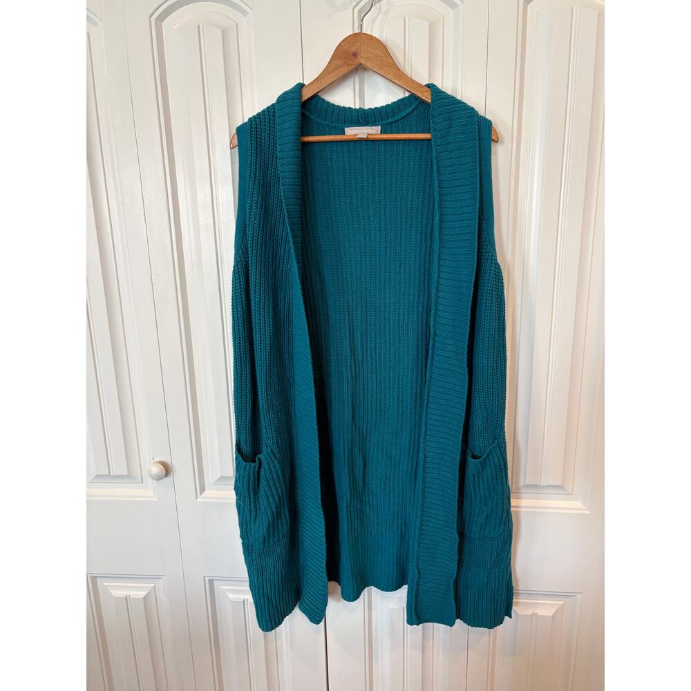 Woman Within Teal Sweater Vest‎ Size 18/20